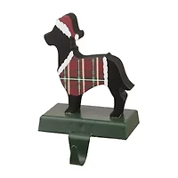 Glitzhome Wooden & Metal Dachshund Christmas Stocking Holder