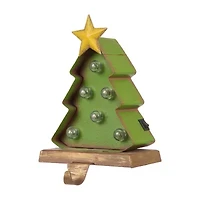 Glitzhome 7.48" Marquee LED Tree Christmas Stocking Holder
