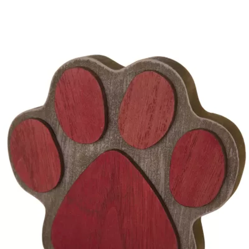 Glitzhome 6.5" Paw Christmas Stocking Holder - Set of 2