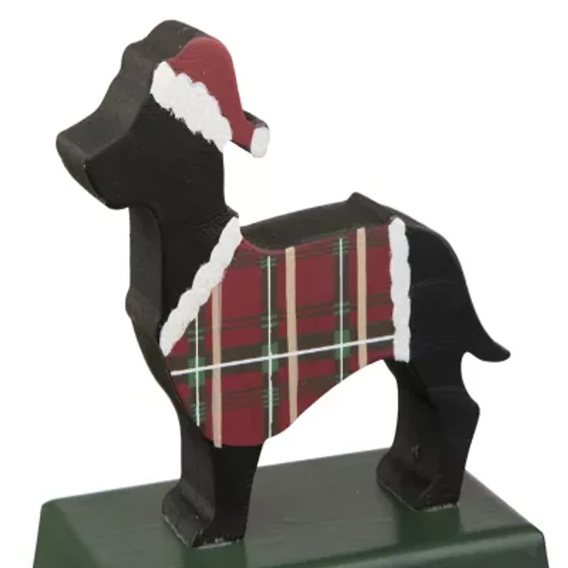 Glitzhome Daschund Christmas Stocking Holder - Set of 2