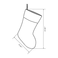 Glitzhome 21" Fur Buffalo Plaid Christmas Stocking - Set of 2