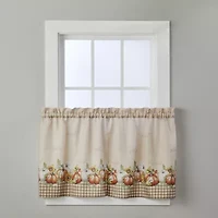 Saturday Knight Autumn Pumpkins Rod Pocket Tailored Valance