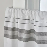 Saturday Knight Slate Stripe 2-pc. Rod Pocket Window Tier