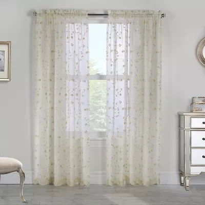 Grandeur Rod Pocket Light-Filtering Single Curtain Panel