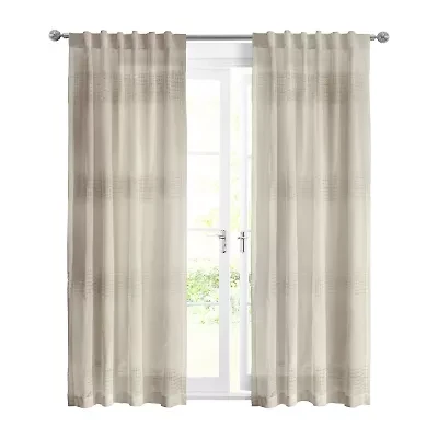 Lindsey Rod Pocket Back Tab Light-Filtering Single Curtain Panel