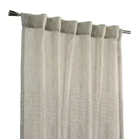 Lindsey Rod Pocket Back Tab Light-Filtering Single Curtain Panel
