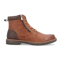 Vance Co Mens Metcalf Flat Heel Lace-Up Boots