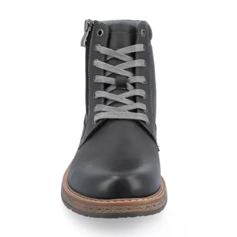 Vance Co Mens Metcalf Flat Heel Lace-Up Boots