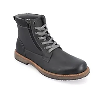 Vance Co Mens Metcalf Flat Heel Lace-Up Boots