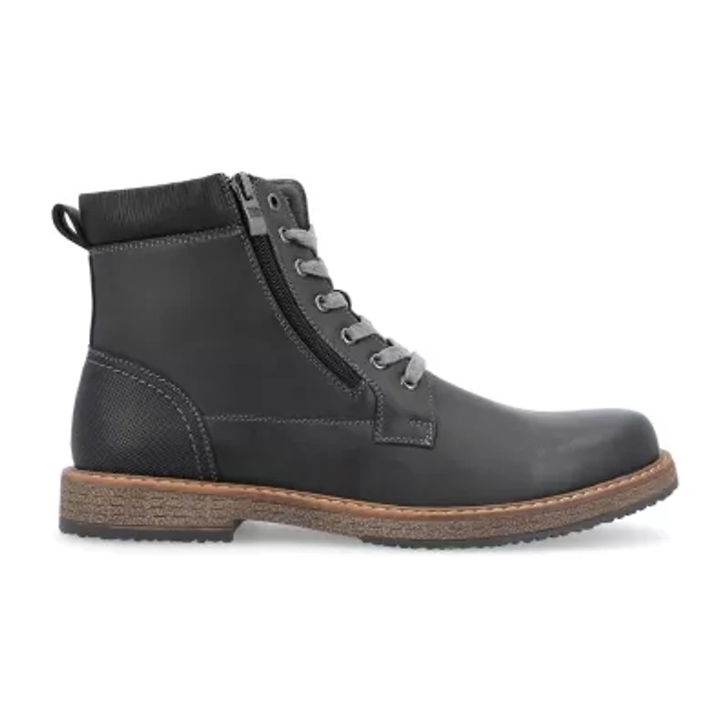 Vance Co Mens Metcalf Flat Heel Lace-Up Boots