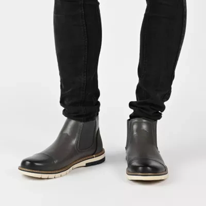 Vance Co Mens Waylon Flat Heel Chelsea Boots