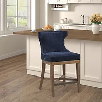 Madison Park Fillmore Counter Stool Counter Height Upholstered Swivel Bar Stool