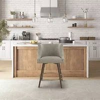 Madison Park Quarry Counter Height Upholstered Swivel Bar Stool