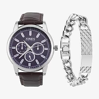 Jones N.Y. Mens Brown 2-pc. Watch Boxed Set 9776s-42-J16