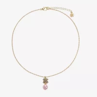 Monet Jewelry Womens Simulated Pearl 17 Inch Pendant Necklace