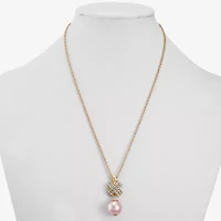 Monet Jewelry Womens Simulated Pearl 17 Inch Pendant Necklace