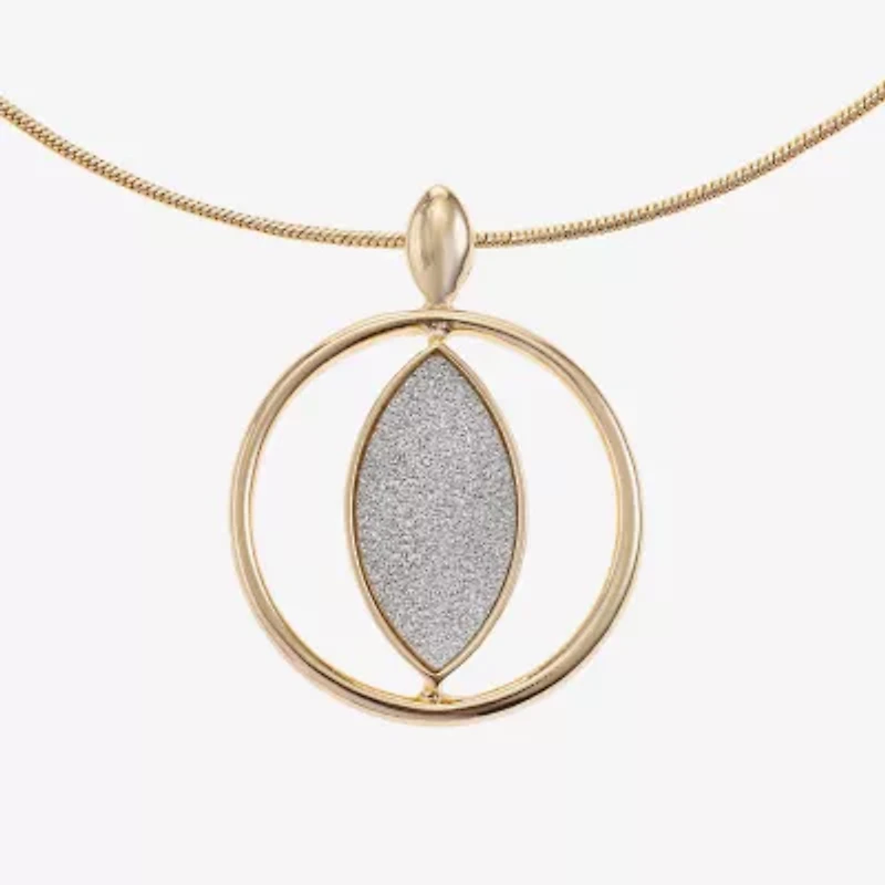 Monet Jewelry Two Tone Pendant Necklace And Drop Earring Womens 2-pc. Jewelry Set