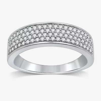 Womens 1/2 CT. T.W. Natural White Diamond 10K Gold Anniversary Wedding Band