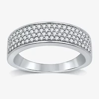 Womens 1/2 CT. T.W. Natural White Diamond 10K Gold Anniversary Wedding Band