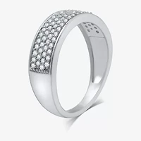 Womens 1/2 CT. T.W. Natural White Diamond 10K Gold Anniversary Wedding Band