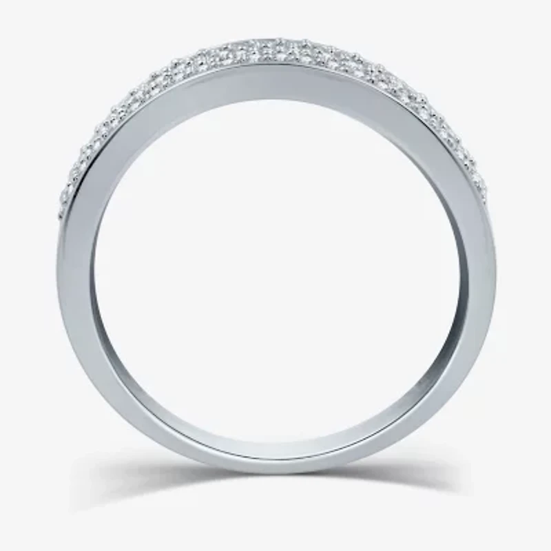 Womens 1/2 CT. T.W. Natural White Diamond 10K Gold Anniversary Wedding Band