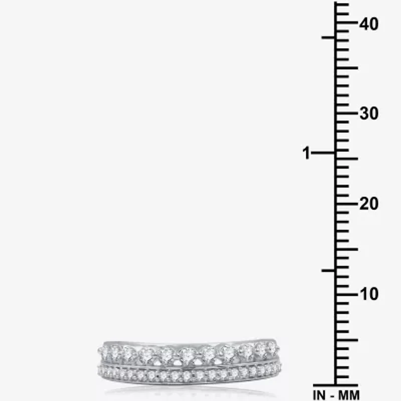 (H-I / I1) Womens 1/2 CT. T.W. Lab Grown White Diamond 10K Gold Anniversary Wedding Band