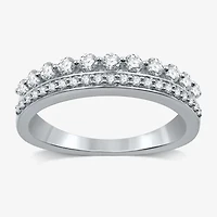 (H-I / I1) Womens 1/2 CT. T.W. Lab Grown White Diamond 10K Gold Anniversary Wedding Band