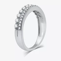 (H-I / I1) Womens 1/2 CT. T.W. Lab Grown White Diamond 10K Gold Anniversary Wedding Band