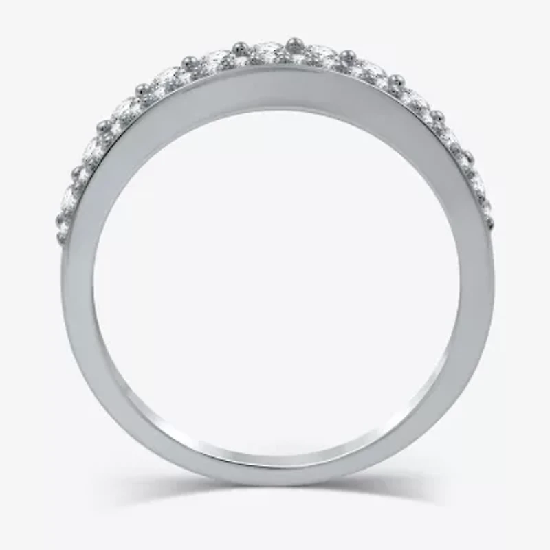 (H-I / I1) Womens 1/2 CT. T.W. Lab Grown White Diamond 10K Gold Anniversary Wedding Band