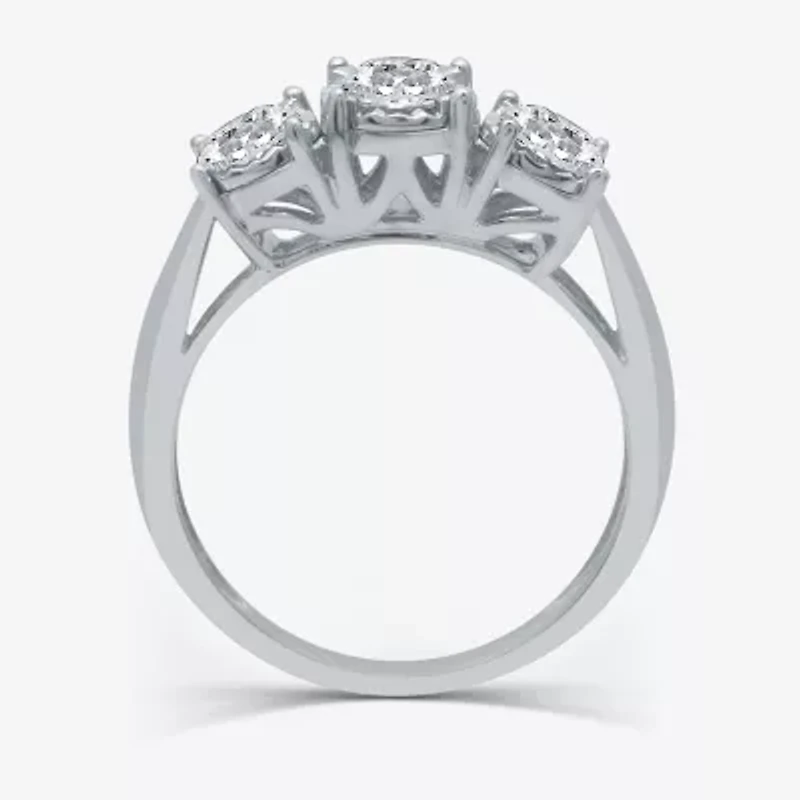 Love Lives Forever 1 CT.T.W. Natural Diamond 3-Stone Engagement Ring 10K or 14K Gold