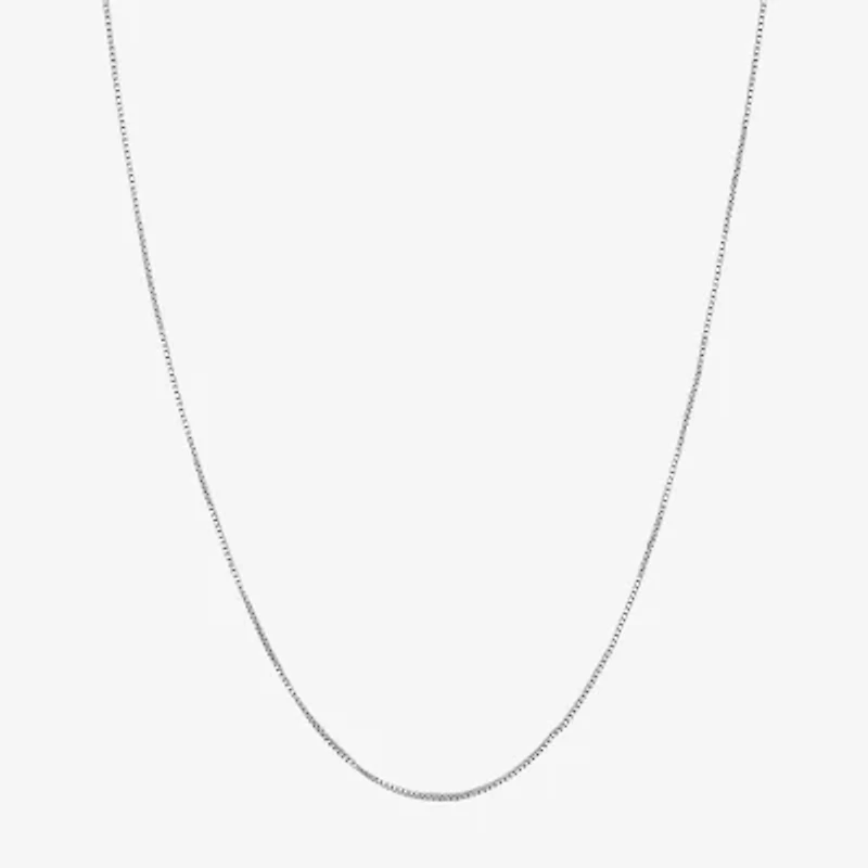Womens 14K Gold 16 Inch Box Chain Necklace