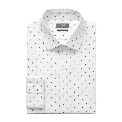 Van Heusen Ultra Flex Mens Slim Fit Stretch Fabric Wrinkle Free Long Sleeve Dress Shirt