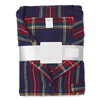 Liz Claiborne Womens Long Sleeve 2-pc. Flannel Pant Pajama Set