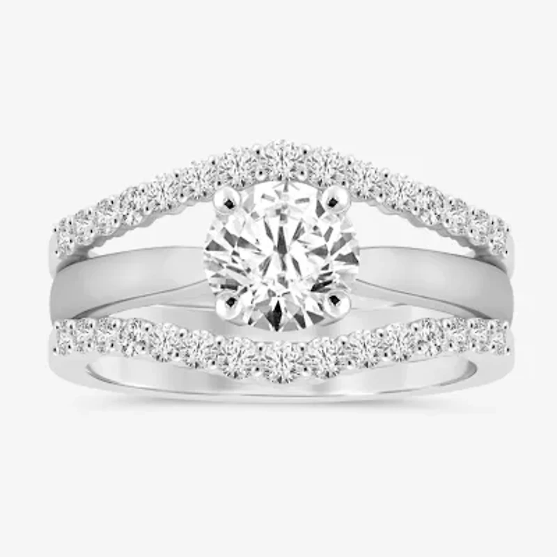 Womens 1/ CT. T.W. Natural White Diamond 14K Gold Ring Guard