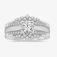 Womens 1/4 CT. T.W. Natural White Diamond 14K Gold Ring Guard