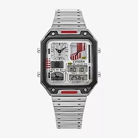 Citizen Ana-Digis Star Wars Mens Chronograph Silver Tone Stainless Steel Bracelet Watch Jg2131-51h