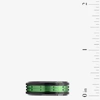 Mens 8MM Stainless Steel Wedding Band