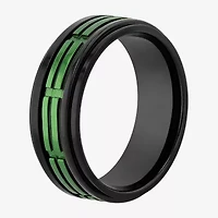 Mens 8MM Stainless Steel Wedding Band