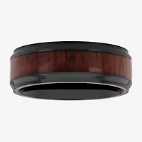 Mens 8MM Stainless Steel Wedding Band