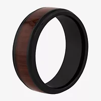 Mens 8MM Stainless Steel Wedding Band
