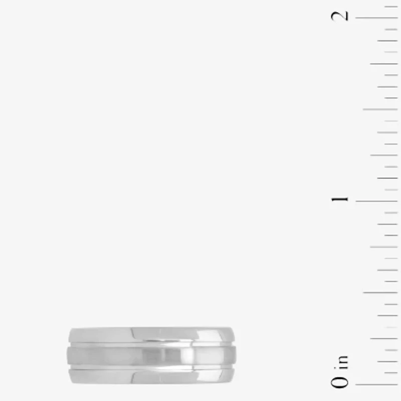 Mens 8MM Titanium Wedding Band
