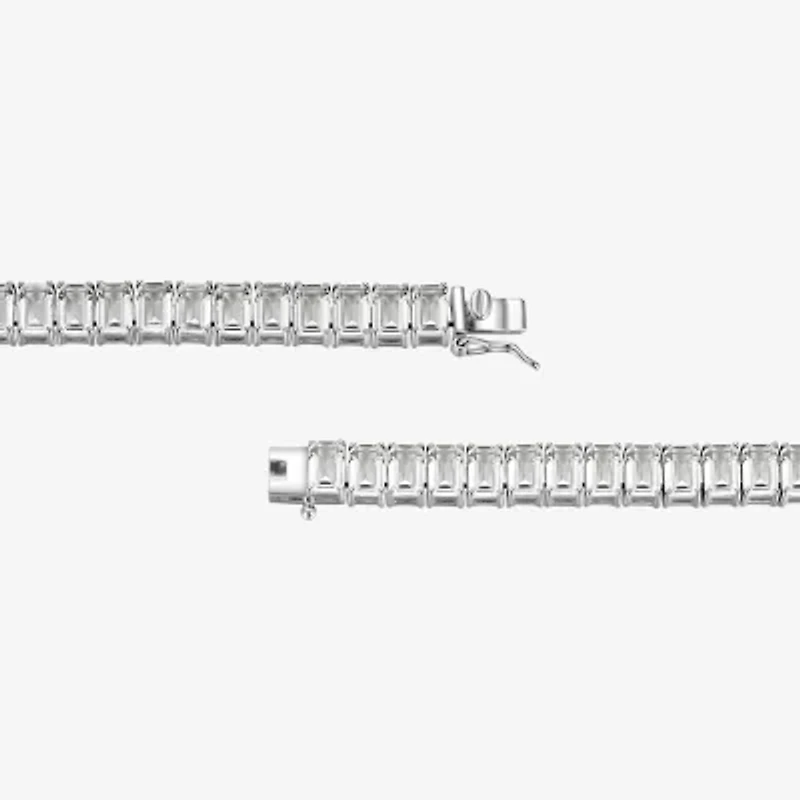 Genuine Gemstone Sterling Silver 7.5 Inch Tennis Bracelet
