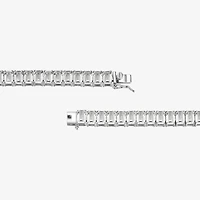 Genuine Gemstone Sterling Silver 7.5 Inch Tennis Bracelet