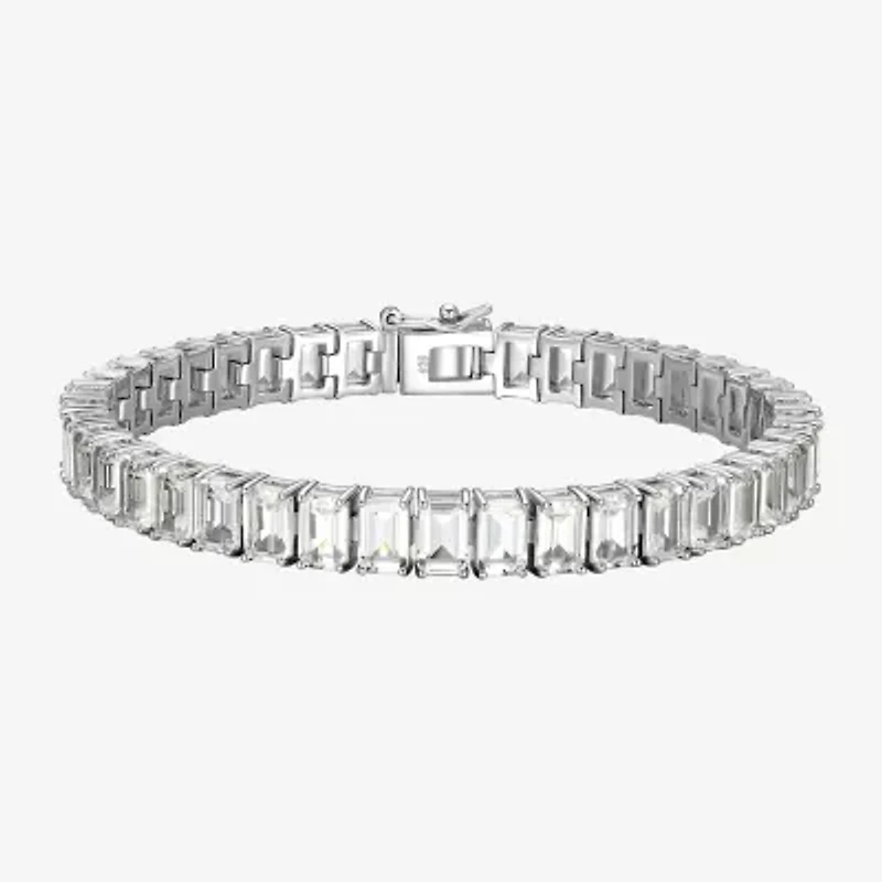Genuine Gemstone Sterling Silver 7.5 Inch Tennis Bracelet