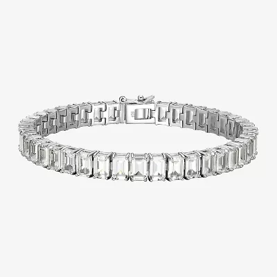 Genuine Gemstone Sterling Silver 7.5 Inch Tennis Bracelet