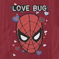 Mens Short Sleeve Spiderman Valentine's Day Graphic T-Shirt