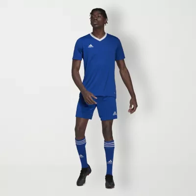 adidas Soccer Mens V Neck Short Sleeve Slim Jersey