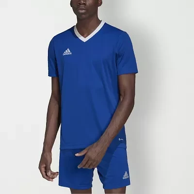 adidas Soccer Mens V Neck Short Sleeve Slim Jersey