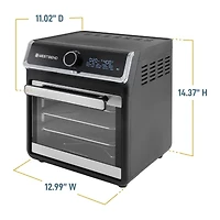 West Bend 15 Qt. Air Fryer Oven with 16 Presets, in Black