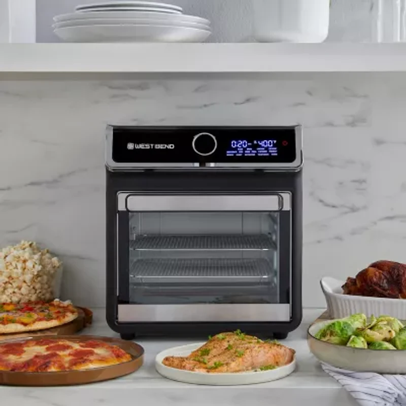 West Bend 15 Qt. Air Fryer Oven with 16 Presets, in Black